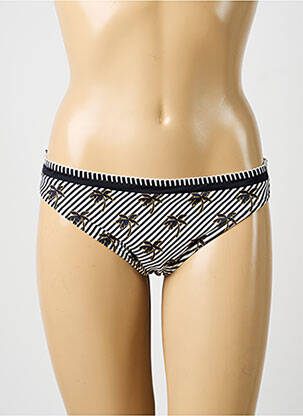Bas de maillot de bain imprimé fantaisie culotte noir OLYMPIA femme