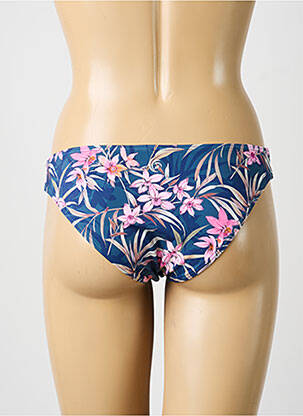 Bas de maillot de bain imprimé fleurs culotte bleu OLYMPIA femme