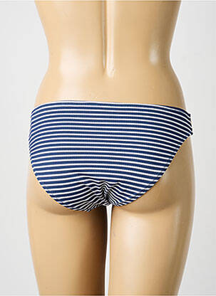 Bas de maillot de bain imprimé rayures culotte bleu YSABEL MORA femme