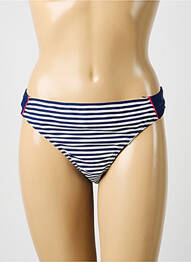 Bas de maillot de bain imprimé rayures culotte bleu SASSA femme