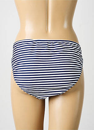 Bas de maillot de bain imprimé rayures culotte bleu SASSA femme