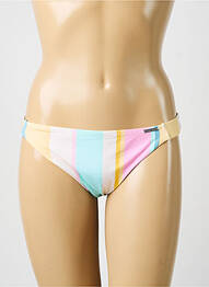 Bas de maillot de bain imprimé rayures culotte jaune YSABEL MORA femme