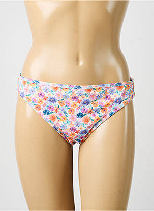 Bas de maillot de bain imprimé fleurs culotte blanc YSABEL MORA femme