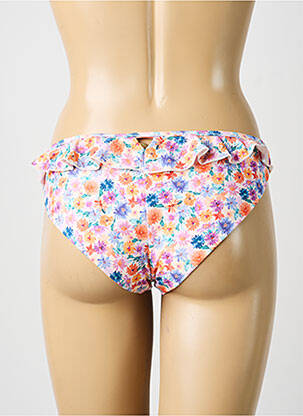 Bas de maillot de bain imprimé fleurs culotte blanc YSABEL MORA femme