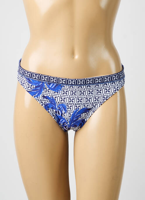 Bas de maillot de bain imprimé fantaisie culotte bleu OLYMPIA femme