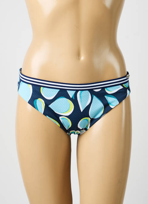 Bas de maillot de bain imprimé fantaisie culotte bleu SUNFLAIR femme