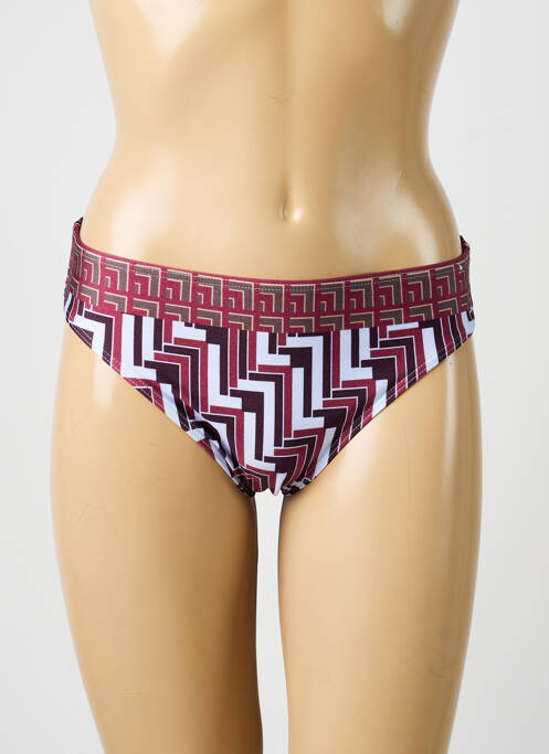 Bas de maillot de bain imprimé fantaisie culotte rouge OLYMPIA femme