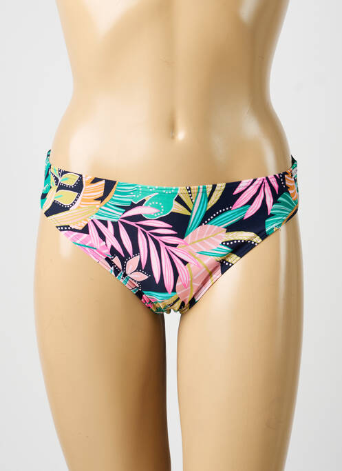 Bas de maillot de bain imprimé fleurs culotte bleu SUNMARIN femme