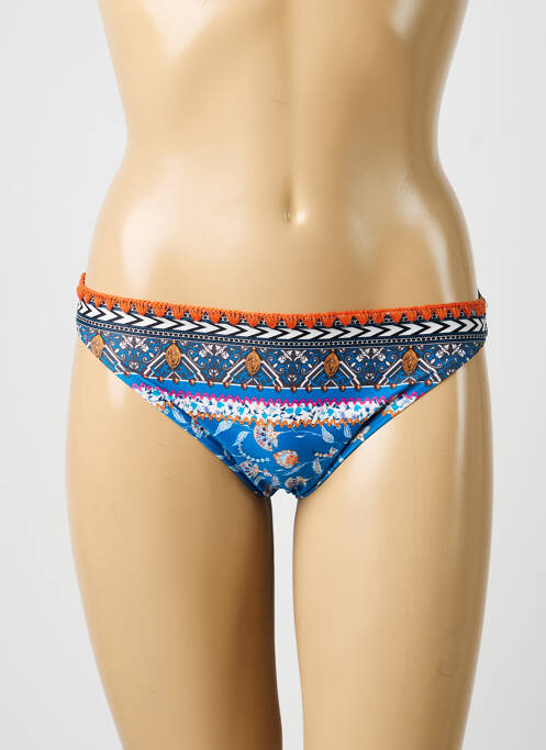 Bas de maillot de bain imprimé fantaisie culotte bleu OLYMPIA femme
