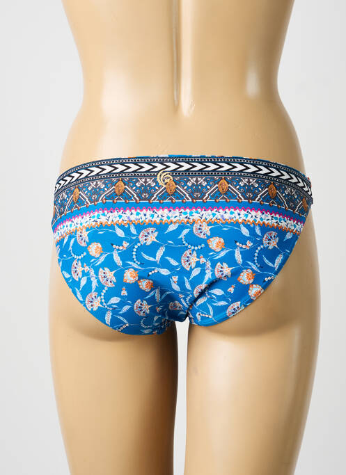 Bas de maillot de bain imprimé fantaisie culotte bleu OLYMPIA femme