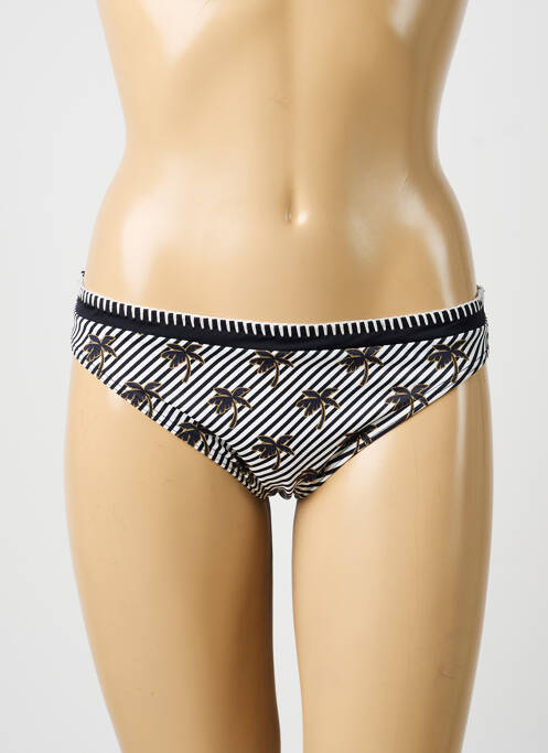 Bas de maillot de bain imprimé fantaisie culotte noir OLYMPIA femme