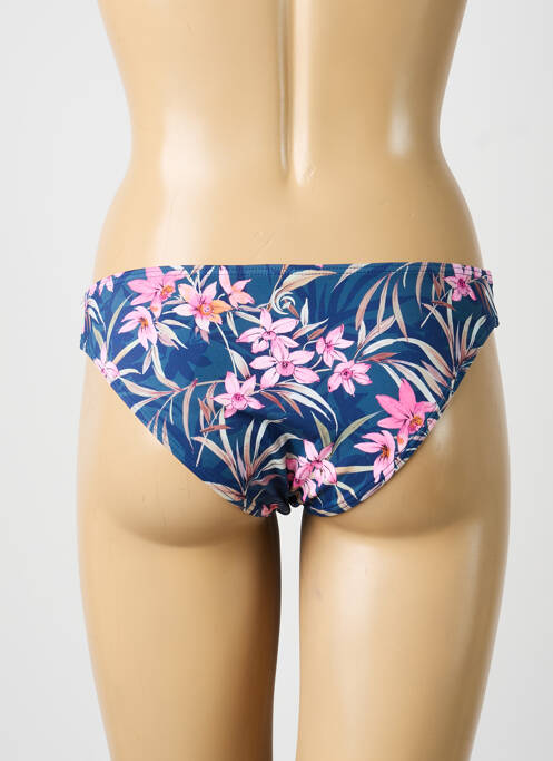 Bas de maillot de bain imprimé fleurs culotte bleu OLYMPIA femme