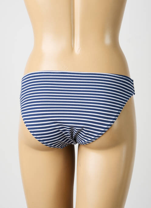 Bas de maillot de bain imprimé rayures culotte bleu YSABEL MORA femme