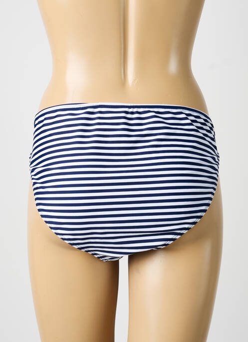Bas de maillot de bain imprimé rayures culotte bleu SASSA femme