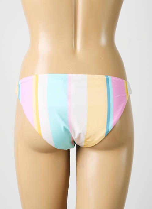 Bas de maillot de bain imprimé rayures culotte jaune YSABEL MORA femme