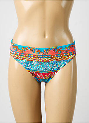 Bas de maillot de bain imprimé fantaisie culotte bleu OLYMPIA femme