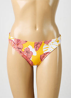 Bas de maillot de bain imprimé fantaisie culotte jaune OLYMPIA femme