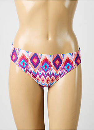 Bas de maillot de bain imprimé fantaisie culotte violet OLYMPIA femme