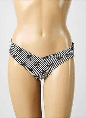 Bas de maillot de bain imprimé fantaisie culotte noir OLYMPIA femme