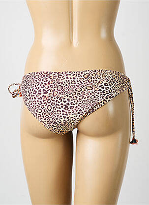 Bas de maillot de bain imprimé fantaisie culotte beige SUNFLAIR femme