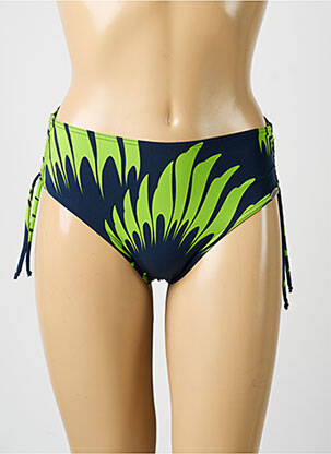 Bas de maillot de bain imprimé fantaisie culotte vert SUNFLAIR femme