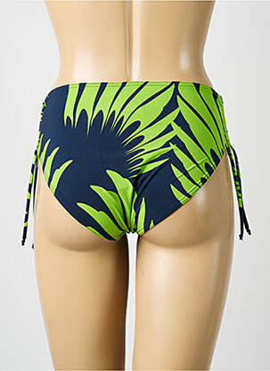 Bas de maillot de bain imprimé fantaisie culotte vert SUNFLAIR femme