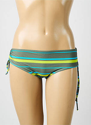 Bas de maillot de bain imprimé fantaisie culotte vert OLYMPIA femme