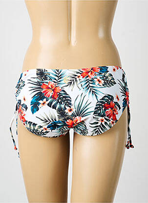 Bas de maillot de bain imprimé fantaisie culotte blanc OLYMPIA femme
