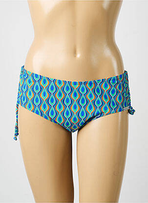 Bas de maillot de bain imprimé fantaisie culotte bleu SUNMARIN femme