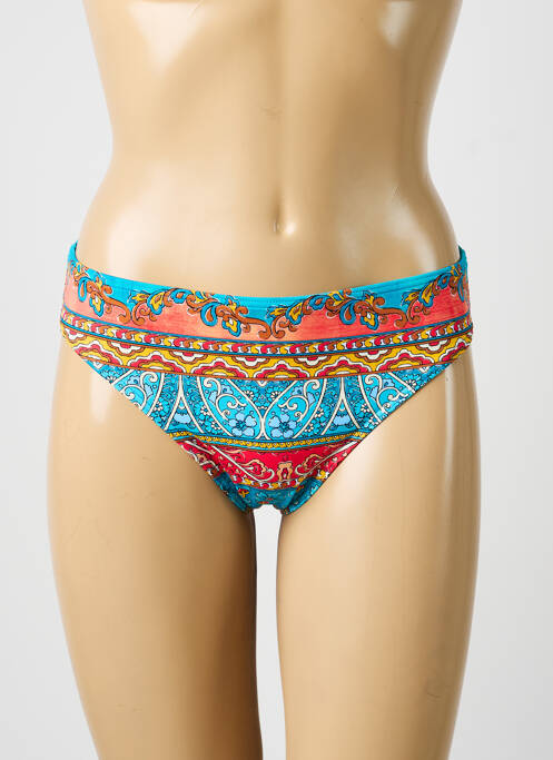 Bas de maillot de bain imprimé fantaisie culotte bleu OLYMPIA femme