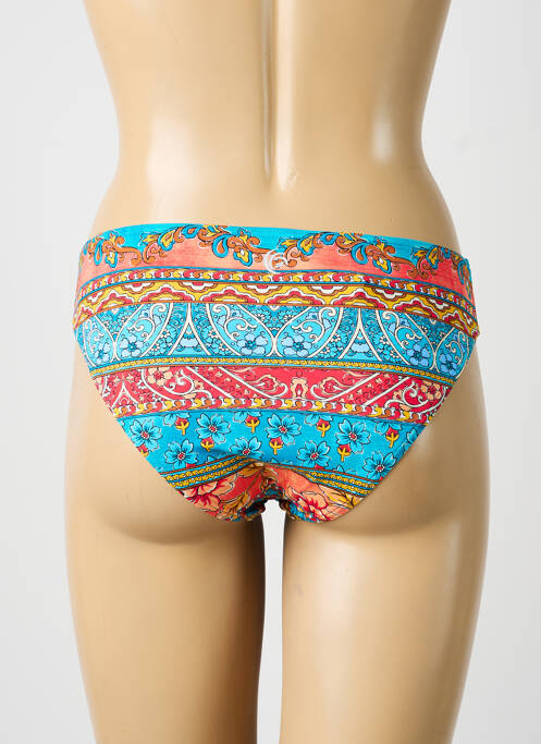 Bas de maillot de bain imprimé fantaisie culotte bleu OLYMPIA femme