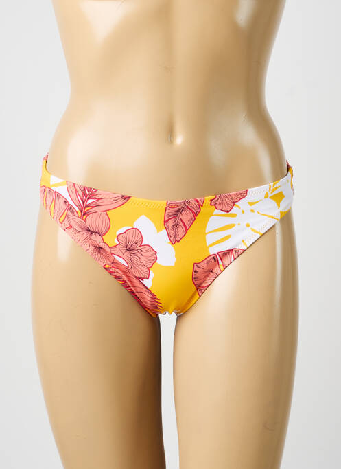 Bas de maillot de bain imprimé fantaisie culotte jaune OLYMPIA femme
