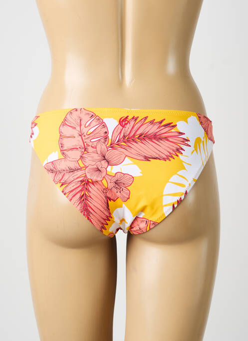 Bas de maillot de bain imprimé fantaisie culotte jaune OLYMPIA femme