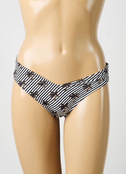 Bas de maillot de bain imprimé fantaisie culotte noir OLYMPIA femme