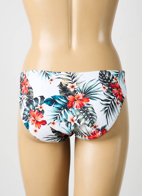Bas de maillot de bain imprimé fantaisie culotte blanc OLYMPIA femme