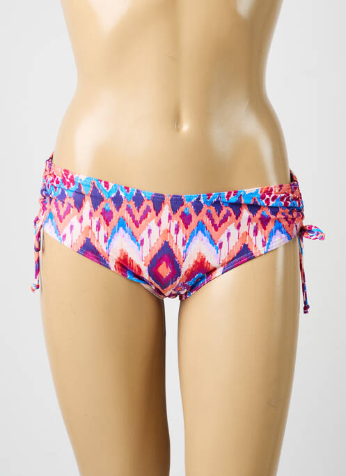 Bas de maillot de bain imprimé fantaisie culotte rose OLYMPIA femme