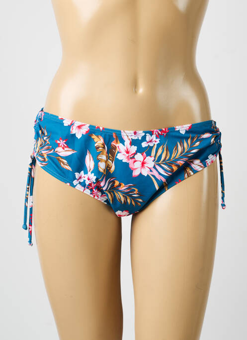 Bas de maillot de bain imprimé fantaisie culotte bleu OLYMPIA femme