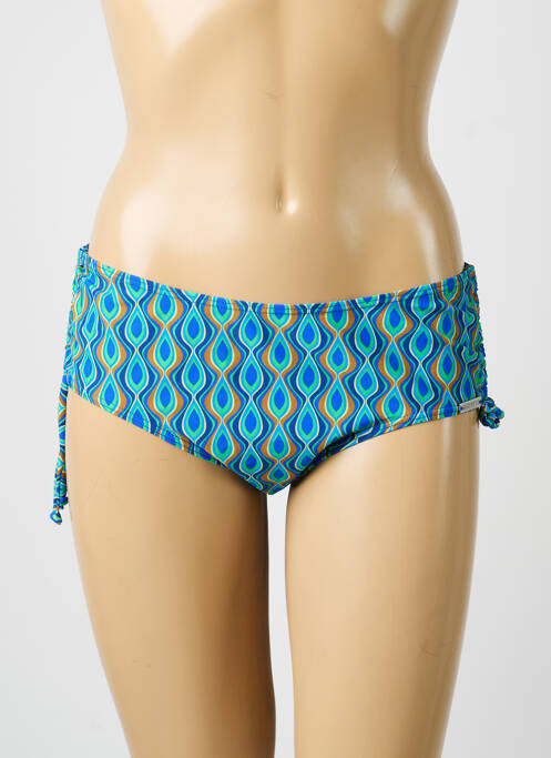 Bas de maillot de bain imprimé fantaisie culotte bleu SUNMARIN femme