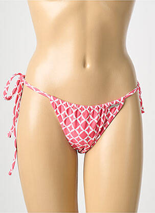Bas de maillot de bain effet matière satinée bikini rose YSABEL MORA femme