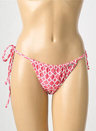 Bas de maillot de bain effet matière satinée bikini rose YSABEL MORA femme