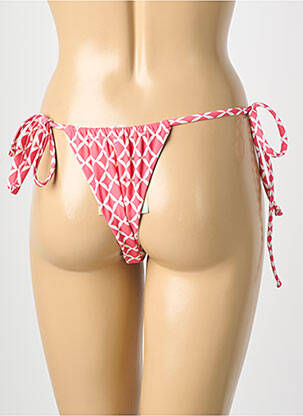Bas de maillot de bain effet matière satinée bikini rose YSABEL MORA femme