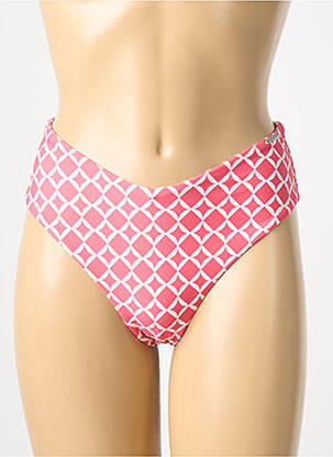 Bas de maillot de bain tissage satiné culotte rose YSABEL MORA femme