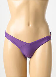 Bas de maillot de bain effet matière satinée culotte violet YSABEL MORA femme
