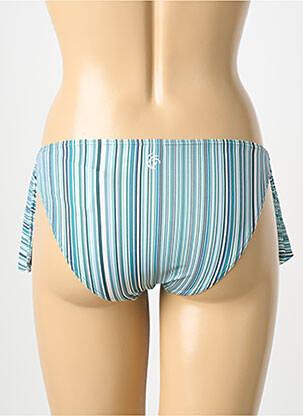 Bas de maillot de bain tissage satiné bikini vert OLYMPIA femme