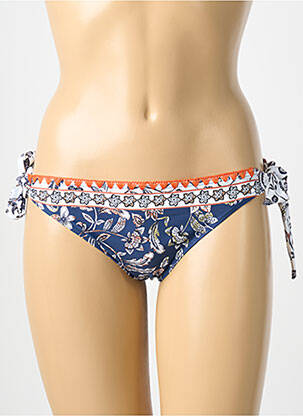 Bas de maillot de bain imprimé fantaisie bikini bleu OLYMPIA femme