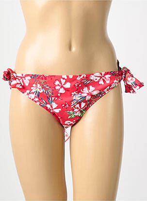 Bas de maillot de bain imprimé fleurs bikini rouge SASSA femme
