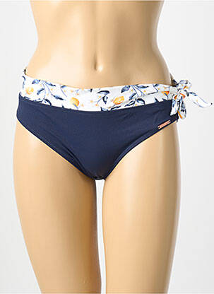 Bas de maillot de bain imprimé fleurs culotte bleu YSABEL MORA femme