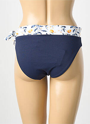 Bas de maillot de bain imprimé fleurs culotte bleu YSABEL MORA femme