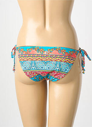 Bas de maillot de bain imprimé fleurs bikini bleu OLYMPIA femme