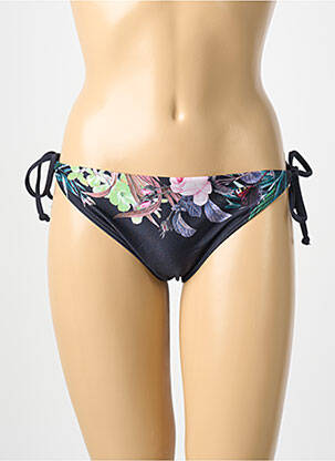 Bas de maillot de bain tissage satiné bikini noir OLYMPIA femme